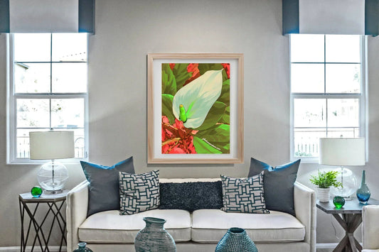 The pure white of a peace lily is tranquility