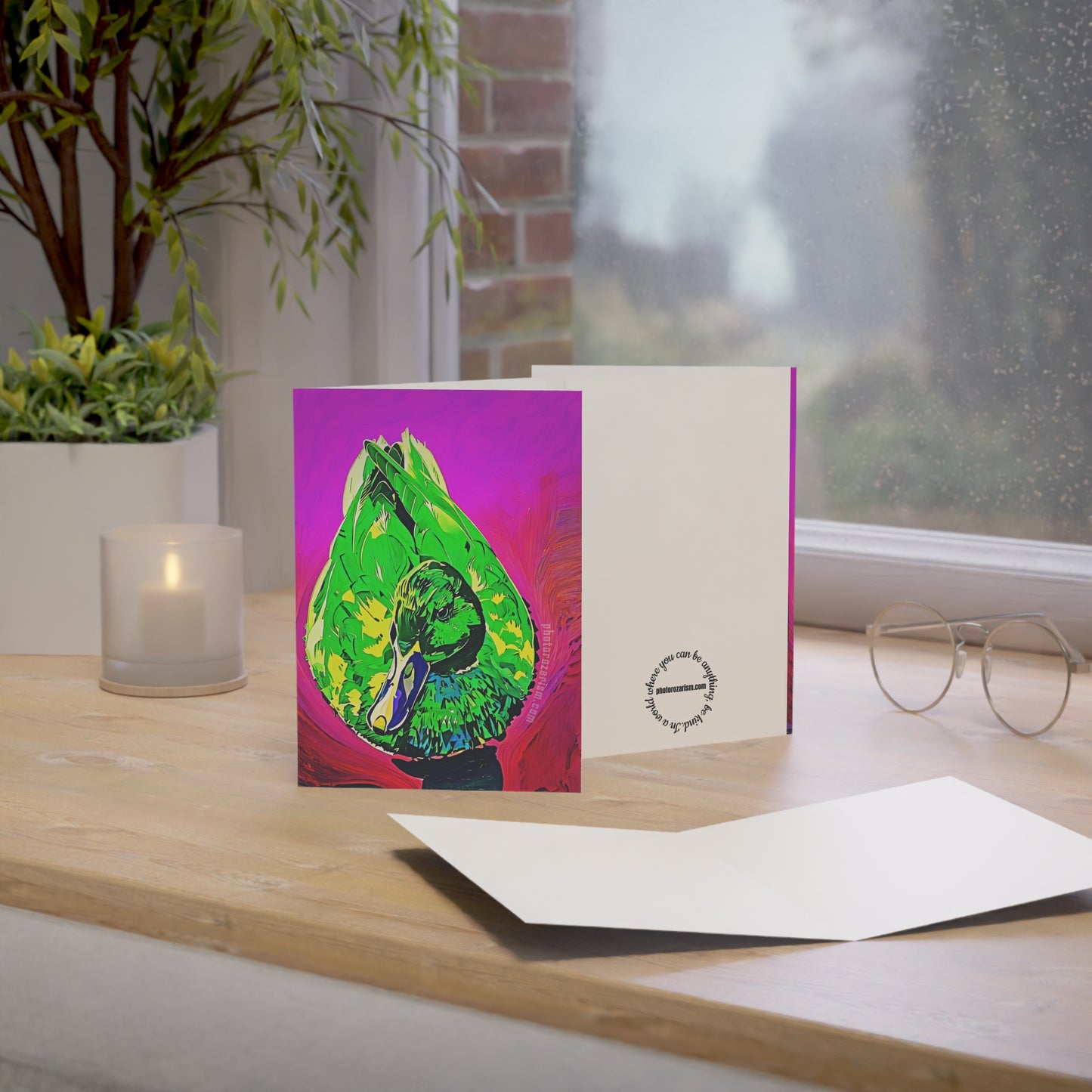 Neon Duck Greeting Cards (1, 10 and 30 pcs)