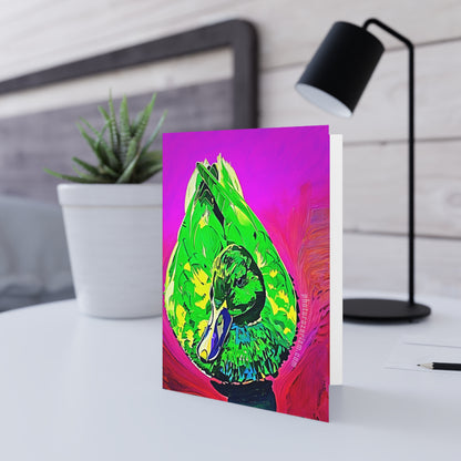 Neon Duck Blank Greeting Cards
