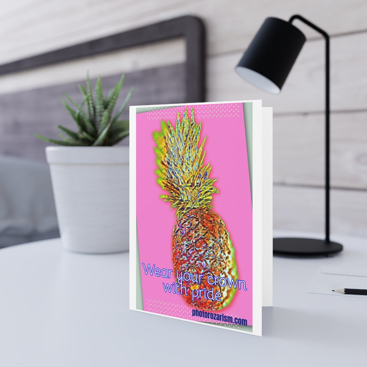Pineapple Pop Art Blank Cards image 0
