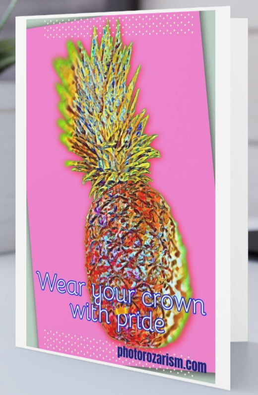 Pineapple Pop Art Blank Cards image 1